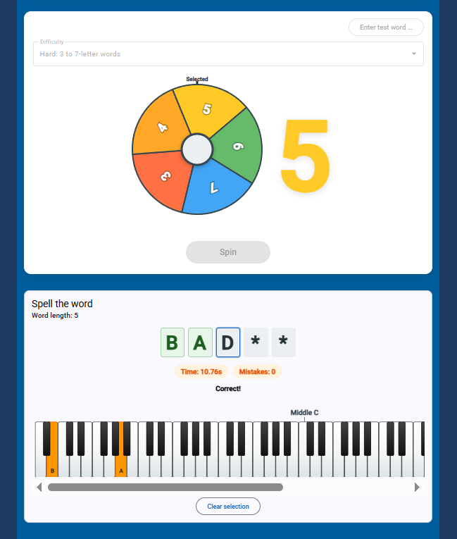 Spelling Wheel screenshot