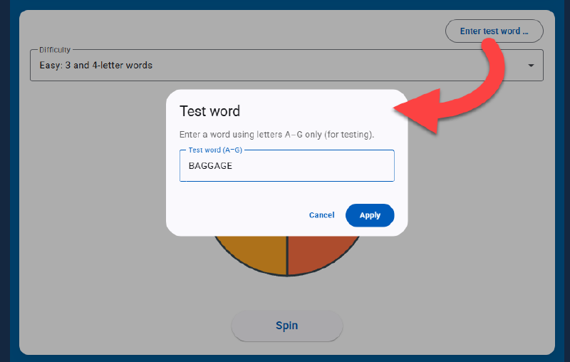 Spelling Wheel screenshot